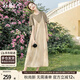 絲柏舍短袖中長(cháng)裙2025夏裝新款女裝假兩件學(xué)院風(fēng)拼接連衣裙