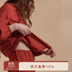 朵朵·可可秋睡衣女寬松純棉家居服長(cháng)袖長(cháng)褲紅色套裝本命年禮物 紅色 M (160)