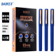 寶克（BAOKE）PC3658 黑珍珠中性筆 0.5mm簽字筆啞光筆桿學(xué)習辦公用品高顏值刷題筆 藍色 12支/盒