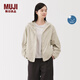 無印良品（MUJI）女式 不易沾水防紫外線便攜風帽夾克 防曬衣 25年早秋 女裝 象牙色 M (160/84A)