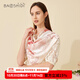 寶石蝶真絲絲巾女桑蠶絲雙面圍巾女披肩送女生生日禮物禮盒/花園美術(shù)館 雙面異色1#