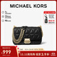 MICHAEL KORS禮物輕奢MK女包SLOAN皮質(zhì)鏈條單肩斜挎包小號黑色/金色