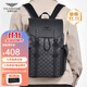 法萊阿瑪尼奢侈品牌2024新款雙肩包男士背包大學(xué)生書(shū)包電腦包大容量出差包潮