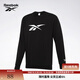 Reebok銳步官方男女黑色基礎LOGO款百搭時(shí)尚經(jīng)典圓領(lǐng)套頭長(cháng)袖衛衣 GR8472 黑色 S