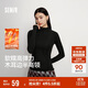 森馬（Semir）長(cháng)袖T恤女半高領(lǐng)緊身冬季2025發(fā)熱抓絨木耳邊打底衫109725101013