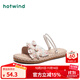 熱風(fēng)（Hotwind）沙灘涼鞋女士夏季新款百搭平底兩穿涼鞋時(shí)尚外穿透氣碎花涼拖鞋女 溫柔碎花(米粉） 38