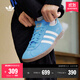 adidas「T頭鞋」STADT經(jīng)典時(shí)尚薄底運動(dòng)板鞋男女阿迪達斯三葉草   藍色/亮白/漢玉白（推薦女生買(mǎi)小半碼）   39