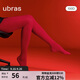 ubras100D微壓輕塑發(fā)熱打底連褲襪黑絲襪女保暖防勾絲 絲絨紅色 均碼 