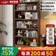 青櫨書(shū)架置物架立式落地一體靠墻全實(shí)木書(shū)柜客廳學(xué)生家用收納柜儲物柜 包安裝送上門(mén)-100cm-承重400斤 加厚15mm層板-圓潤邊角防磕碰