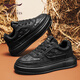 七匹狼板鞋男鞋冬季新款潮流運動(dòng)百搭休閑鞋男士厚底增高耐磨輕便工裝鞋 黑色 【標準皮鞋碼】 41 (255mm)
