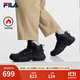 斐樂(lè )（FILA）官方男鞋加絨老爹鞋2025冬季新款貓爪6代中幫厚底休閑鞋 黑-BD 42
