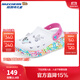 Skechers斯凱奇女童鞋親子鞋運動(dòng)鞋夏季洞洞鞋柔軟網(wǎng)面防撞鞋頭314093L 白色/多彩色/WMLT 37