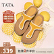 他她（TATA）復古休閑夾腳拖鞋女鞋氣質(zhì)厚底涼鞋2025秋季新款7GN02BT5 黃色 37