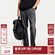 杰克·瓊斯（JACK&JONES）25年男裝秋季903直筒牛仔褲男黑灰色彈力涼感寬松潮流褲子品牌 A16灰牛仔-非涼感 寬松直筒，卡碼拍小 32 175 W32/L32