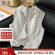 她池連帽無(wú)袖衛衣馬甲女2025秋裝新款減齡休閑疊穿開(kāi)衫馬夾