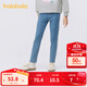 巴拉巴拉童裝女童牛仔褲2025春裝兒童小腳褲子中大童時(shí)尚繡花休閑長(cháng)褲潮流 牛仔中藍88201 160