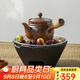 祥業(yè)  圍爐煮茶炭火茶爐家用老式烤茶爐煮茶爐炭爐罐戶(hù)外煮茶壺 粗陶三文炭火爐+本忠側把壺
