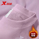 特步（XTEP）加絨保暖衛衣女秋冬新款加厚圓領(lǐng)女士運動(dòng)服休閑寬松純色長(cháng)袖上衣 淡郁紫 【加絨款】 XL