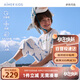 愛(ài)慕兒童家居服男童孩蘭精莫代爾短袖上衣七分褲睡衣套裝男藍鯨170