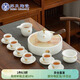 蘇氏陶瓷（SUSHI CERAMICS）羊脂玉功夫茶具套裝家用白瓷側把壺17件整套禮盒裝國家補貼