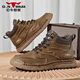 公牛世家馬丁靴男秋冬新款復古工裝靴英倫風(fēng)手工皮靴子男士戶(hù)外休閑皮鞋