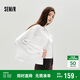 森馬（Semir）外套女秋短款蕾絲寬松蝙蝠袖棉麻立領(lǐng)2025小清新夾克10A525108002
