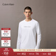 Calvin KleinJeans25秋季新款男士休閑通勤ck字母印花圓領(lǐng)打底衫長(cháng)袖T恤上衣 YAF-月光白 M