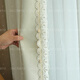 窗簾花邊窗簾蕾絲立邊波浪花邊輔料裝飾帶手工diy洛麗塔褶皺荷葉 (寬)淺米色25米固定扣 5cm
