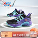特步（XTEP）兒童童鞋戰(zhàn)眸男女童革網(wǎng)拼接透氣籃球鞋 黑/紫外光 34 
