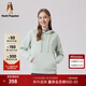 暇步士（Hush Puppies）女裝春新款簡(jiǎn)約百搭繡花運動(dòng)休閑連帽衛衣 125薄荷綠 M