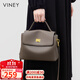viney牛皮包包女包通勤斜挎郵差包輕奢單肩包生日禮物高級感送女友老婆