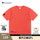 Champion冠軍全棉T恤短袖女新款夏日多巴胺趣味字母刺繡純色 玫紅色 L