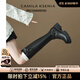 CAMILA KSENIA女士長(cháng)筒靴2025年新款冬季時(shí)尚百搭高筒長(cháng)靴厚底百搭顯高騎士靴子 黑色【送女友禮物春夏季早秋冬】 37