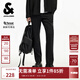 杰克·瓊斯（JACK&JONES）25年男裝秋季褲子男士百搭潮流天絲休閑褲直筒彈力商務(wù)品牌男褲 E40黑色 30 170
