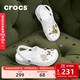 卡駱馳（CROCS）洞洞鞋貝雅男鞋女鞋輕便耐磨一腳蹬拖鞋休閑鞋|10126 白-100 36 /37(220mm)