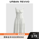 UR夏季新款女裝森系小清新縮褶提花無袖連衣裙UWL740066 本白 S