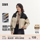森馬（Semir）防護(hù)外套|外套女短款連帽oversize秋季潮酷拼色三防夾克戶外 卡黑色調(diào)00459 M