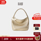 ECODAY編織托特包大容量通勤手提單肩包女包生日情人節禮物送女友 香檳色（中號）