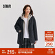 森馬（Semir）外套女中長(cháng)款西裝領(lǐng)通勤寬松2024冬含羊毛雙面呢夾克109724108021