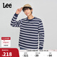 Lee商場(chǎng)同款25新品舒適版圓領(lǐng)條紋男長(cháng)袖T恤休閑潮流LMT010278207