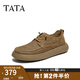 TATA復(fù)古打孔透氣皮鞋男士棕色真皮爸爸鞋2025夏新款73X20BM5 棕色 41