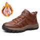 大腳哥特大碼男士雪地靴45冬季加絨加厚46真皮防水47保暖戶(hù)外高幫皮鞋48 棕色 加絨 46