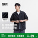 森馬（Semir）短袖襯衫男松弛肌理感度假風襯衣2025夏上衣純色百搭109325104103
