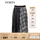 PORTS寶姿春夏新品半身裙百褶裙LM8S028MPT031 黑色印花 XS (2)