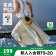 本來(lái)BENLAI女士涼感山系裙褲25夏季新款七分闊腿休閑褲子女BNS650035 卡其 M (M-L)