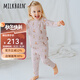 Milkbarn兒童保暖內衣套裝小孩睡衣男童女童家居服嬰兒寶寶秋衣褲 滑雪派對 80 cm