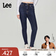Lee【張凌赫代言】商場(chǎng)同款美顏牛仔419緊身高腰窄腳女牛仔褲潮流 深藍(lán)色 26