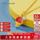 謝瑞麟（TSL）黃金吊墜女款可愛(ài)乒乓球足金硬金項墜定價(jià)X4539 不含鏈-約0.98g