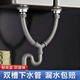 【特惠】廚房洗碗池洗菜池雙槽下水道水管二合一Y型加長(cháng)排水軟管 雙槽【邊管40cmX40cm+尾管40cm】
