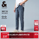 杰克·瓊斯（JACK&JONES） 秋潮紐扣腰頭水洗磨白做舊抓痕彈力修身牛仔長(cháng)褲男225132135   